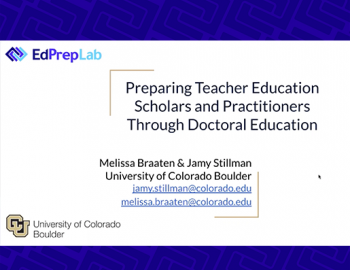 Presentation slide | Preparing Teacher Education Scholars and Practitioners Through Doctoral Education