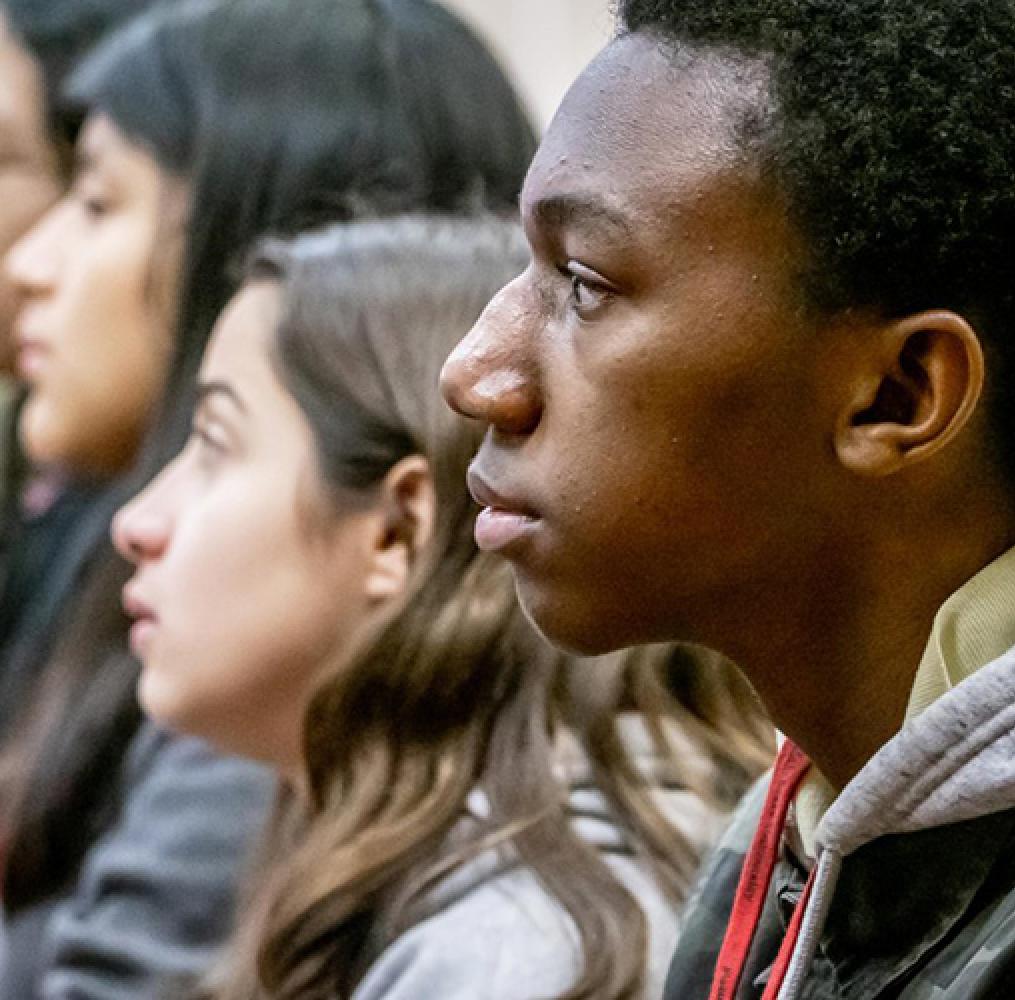 diverse students at a teachers conference