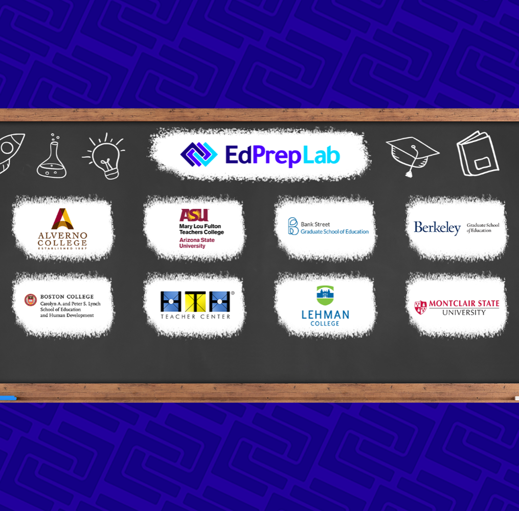 Digital chalkboard with member institution logos