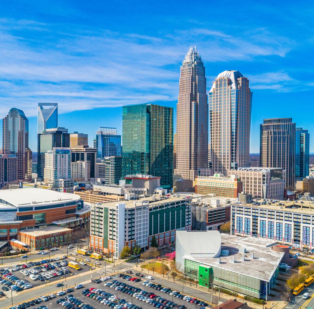 Skyline view of downtown Charlotte, North Carolina