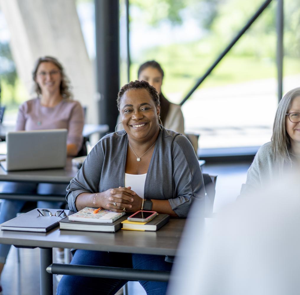 Mature Students Listening in Class