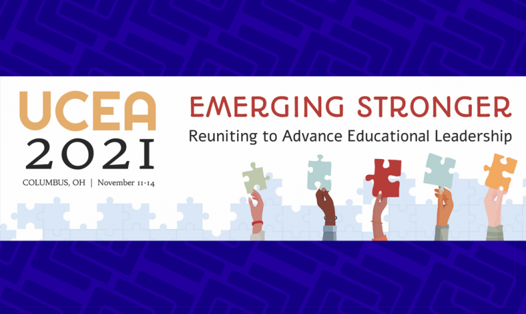 UCEA 2021 convention logo on edpreplab logo background