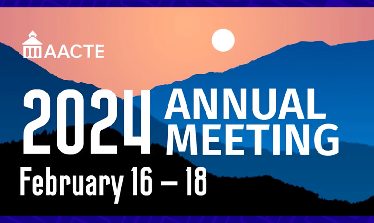 Conference banner: AACTE 2024 Annual Meeting February 16-18