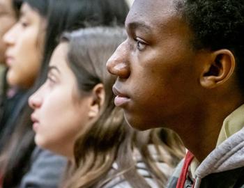 diverse students at a teachers conference