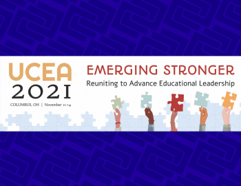UCEA 2021 convention logo on edpreplab logo background