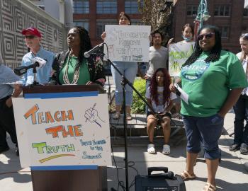 “Teach the Truth” Rally in Milwaukee on June 12, 2021, as part of the National Day of Action organized by the Zinn Education Project and Black Lives Matter at School.