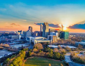 Skyline view of Raleigh, North Carolina