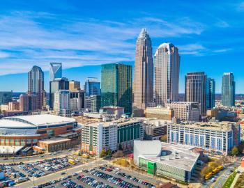 Skyline view of downtown Charlotte, North Carolina