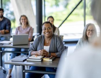 Mature Students Listening in Class